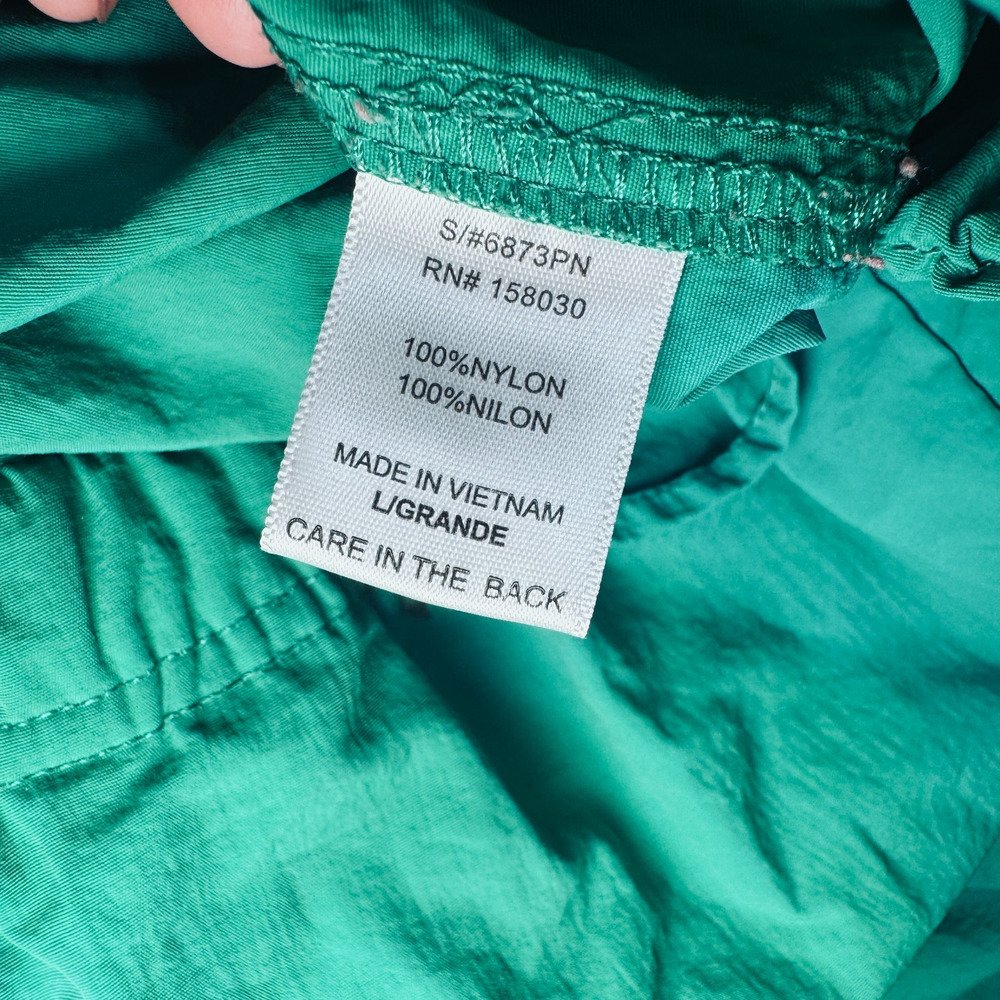 Love Tree Parachute Cargo Pants Nylon L Kelly Green Pockets Utility Streetwear - Picture 8 of 9